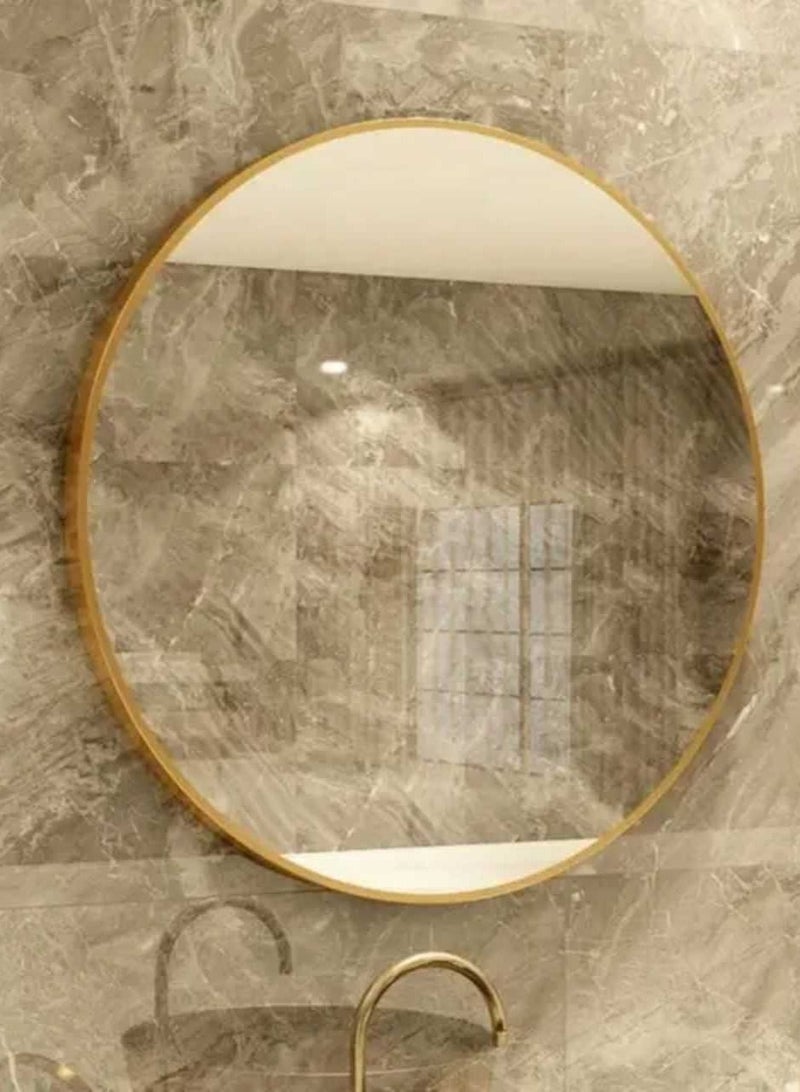 Antique Decor golden Aluminum Alloy Frame Mirror 70cm size  Circle Shape Mirror Modern Stylish Decoration ..  Wall Mirror - Image 3