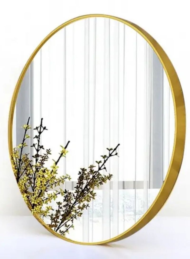 Antique Decor golden Aluminum Alloy Frame Mirror 70cm size  Circle Shape Mirror Modern Stylish Decoration ..  Wall Mirror - Image 1