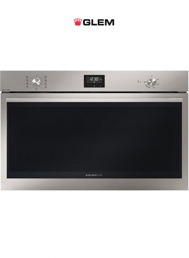 جليم فرن كهربائي مدمج بالغاز، سعة ١١٤ لترًا، ٩ وظائف، ٨٩.٧ سم، صنع في إيطاليا | GFD997IX - Image 1