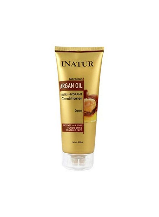 INATUR Argan Conditioner Boosts Shine Controls Frizz Sulphate Free With Organic Moroccan Argan Oil | 100% Paraben Free 200Ml - Image 1