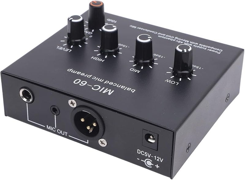 48V Professional Microphone Preamplifier Enhancer for Condenser and Dynamic Mics Studio Recording Live Broadcast - Image 1