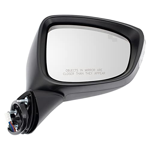 TRQ Passenger Side Power Heated Mirror with Blind Spot Indicator Paint to Match Compatible with 2013-2015 Mazda CX-5 MA1321226 - Image 1