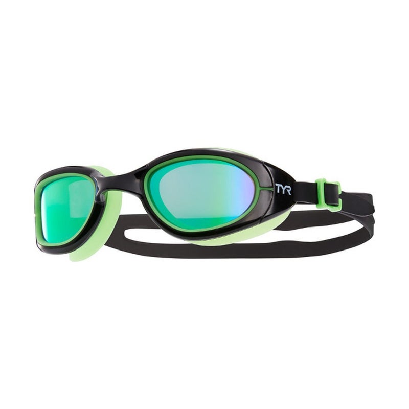 TYR نظارات السباحة TYR Special Ops 2.0 مع عدسات مت polarized ومضادة للضباب، للرجال والنساء، أخضر/أسود - Image 1