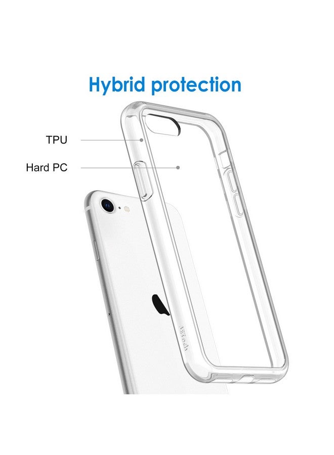 JETech Case for iPhone SE 3/2 (2022/2020 Edition), iPhone 8 and iPhone 7, 4.7-Inch, Non-Yellowing Shockproof Phone Bumper Cover, Anti-Scratch Clear Back (Clear) - Image 2