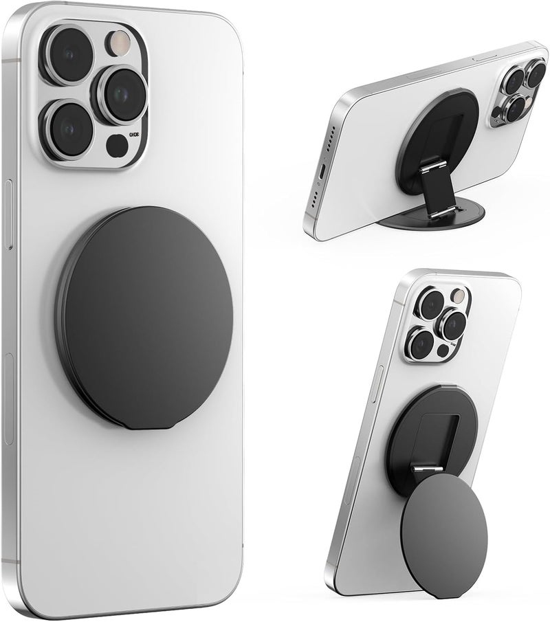 All-Metal Magnetic Phone Ring Holder for MagSafe, Magnetic Cell Phone Grip Stand Finger Ring Kickstand for MagSafe iPhone 16/15/14/13/12 Series - Image 1