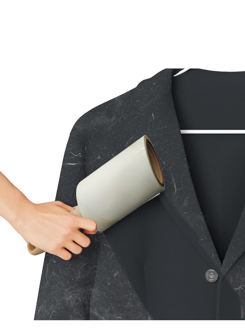 هبّة أسطوانة إزالة الوبر متعددة الوظائف مع 4 لفات لاصقة إضافية لإعادة التعبئة لإزالة شعر الوبر الليفي من الملابس - Image 3