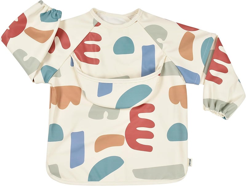 BEABA Béaba 2-in-1 Baby Feeding Bib with Removable Sleeves - Image 1
