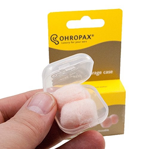 Ohropax Reusable Wax/Cotton Ear Plugs (12 Plugs Total)(1 Clear Carrying Case) - Ear Plugs for Sleeping Noise Cancelling, Swimming, Shooting Ear Protection, and a snoring Solution - Image 2