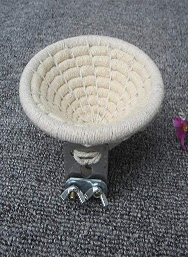 زيسويل عش تربية طيور مصنوع يدويًا من حبل قطني منسوج، وقفص صغير للببغاوات، وصندوق تعشيش للببغاوات الصغيرة مثل البادجي، والكوكاتيل، والكونيور، والكناري، والعصافير، وطيور الحب. - Image 4