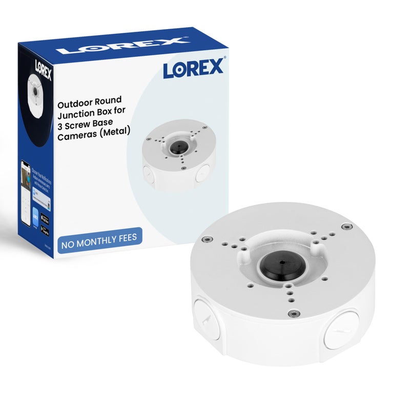 Lorex Home Improvement Outdoor Security Camera Junction Box, Waterproof Electrical Box for Mounting Bullet or Dome Surveillance Cameras - White - Image 1