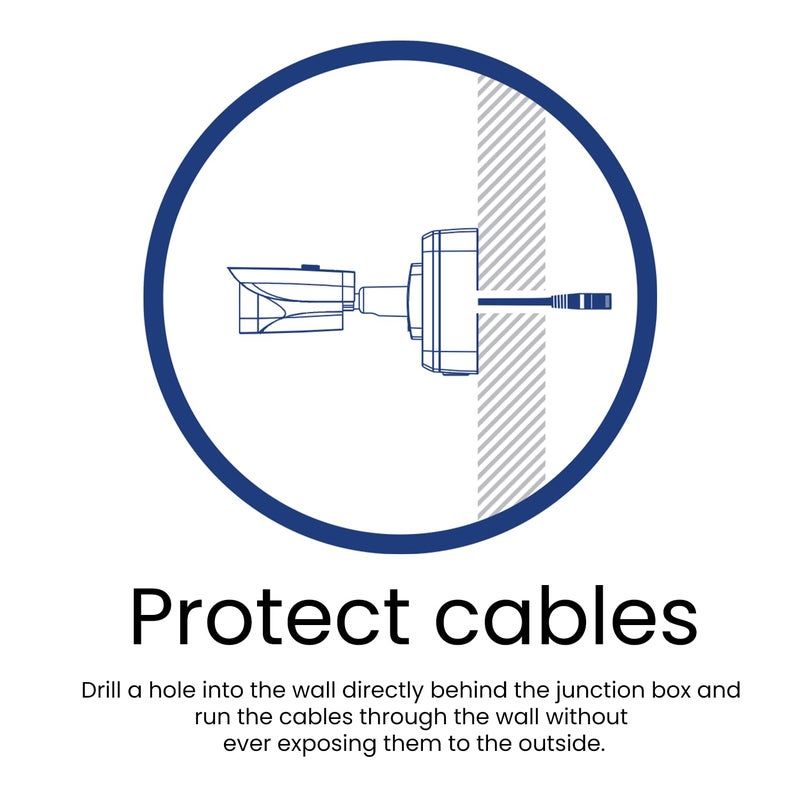 Lorex Home Improvement Outdoor Security Camera Junction Box, Waterproof Electrical Box for Mounting Bullet or Dome Surveillance Cameras - White - Image 3