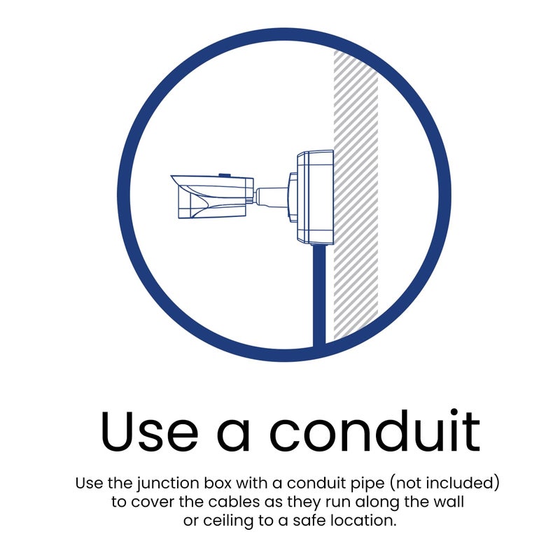 Lorex Home Improvement Outdoor Security Camera Junction Box, Waterproof Electrical Box for Mounting Bullet or Dome Surveillance Cameras - White - Image 4