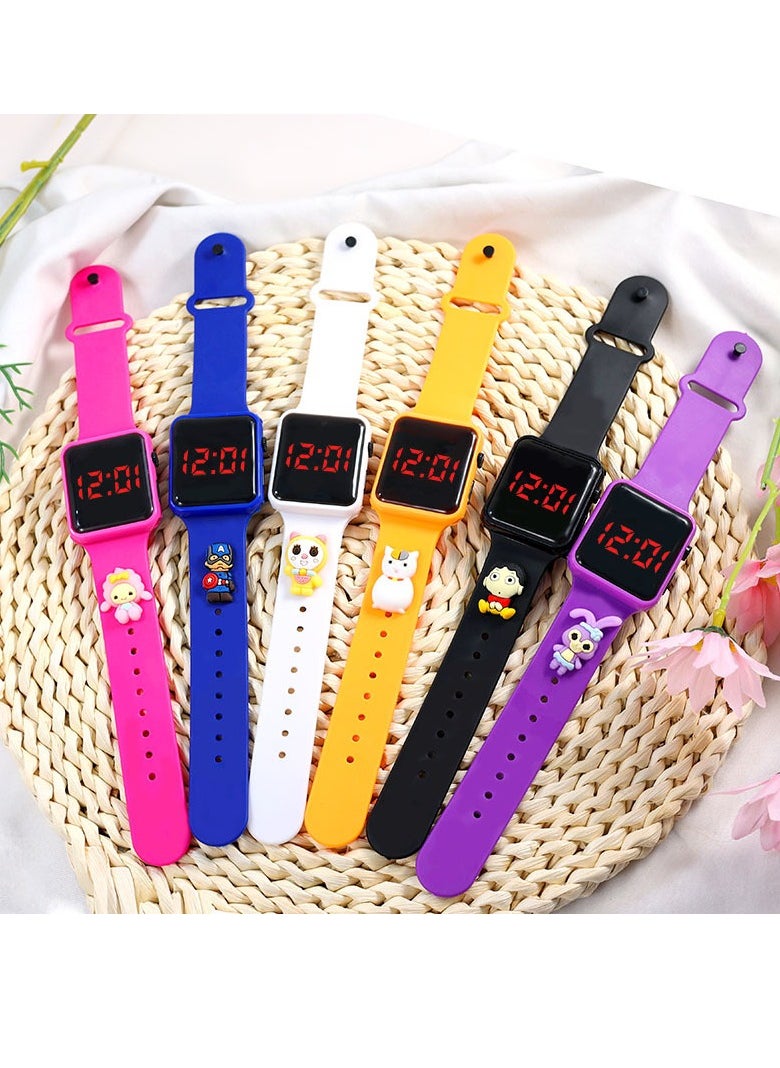 6 Pcs Kids' Square Water Resistant Silicone Digital Watch - pzsku/ZE9C53185F8FE303492C4Z/45/1742456192/6571875d-71bd-4995-94a5-c35e6c161dd9