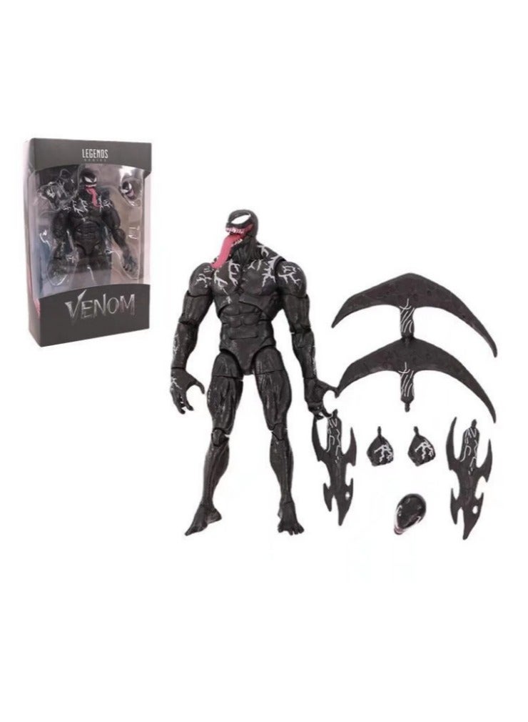 general Venom Marvel Hero Amazing Action Figure Marvel Legends Offspring Venom Anime Moving Characters Desktop Ornaments Decoration Model Gift - Image 1