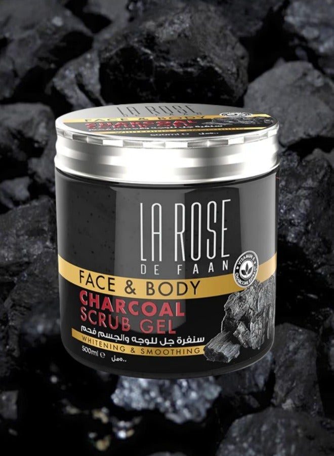 La Rose 2 Pieces Face And Body Charcoal Gel 500ML  - Image 2