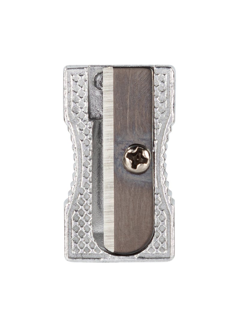 Deli E39761 Pencil Sharpener 1-Hole, Silver, Aluminum Material, Smooth Sharpening, Set of 24 - Image 2