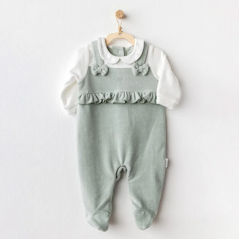اندي واوا Baby Girl Jumpsuit Romper Velvet Cute Bear Friends AC25133