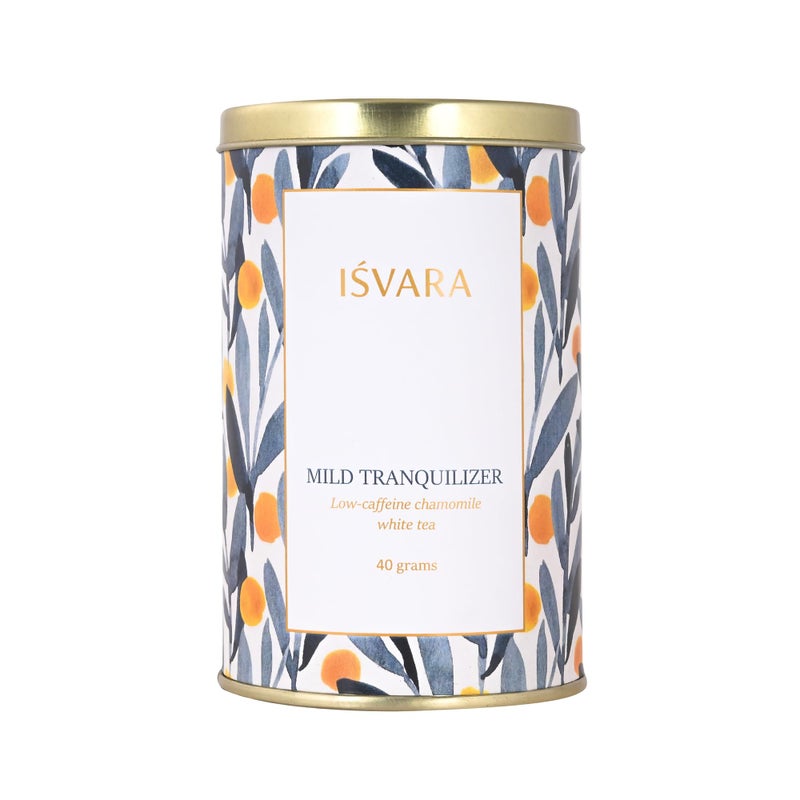 Isvara إسفارا، شاي البابونج الأبيض - مهدئ خفيف، مزيج عشبي نقي - شاي دارجيلنج الأبيض، البابونج، شاي للاسترخاء وتعزيز المناعة | علبة معدنية، 40 جرام - Image 1