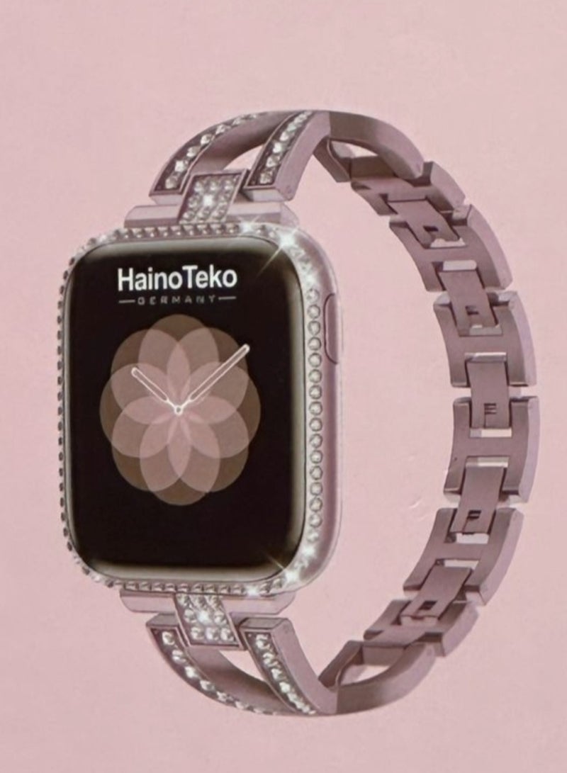 Haino Teko Germany G13 Mini Full Screen AMOLED Display Ladies Smart Watch With 3 Pair Straps and Wireless Charger - Image 2
