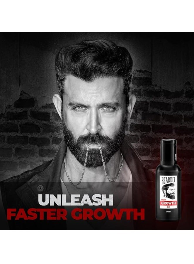 BEARDO Beardo Beard & Hair Growth Oil 50ml & Derma Roller For Hair Growth 0.5 mm| Dermaroller | For Thicker & Longer Beard | Uneven, Patchy & Fast Beard Growth | For Stronger & Fuller Beard Hair - Image 2