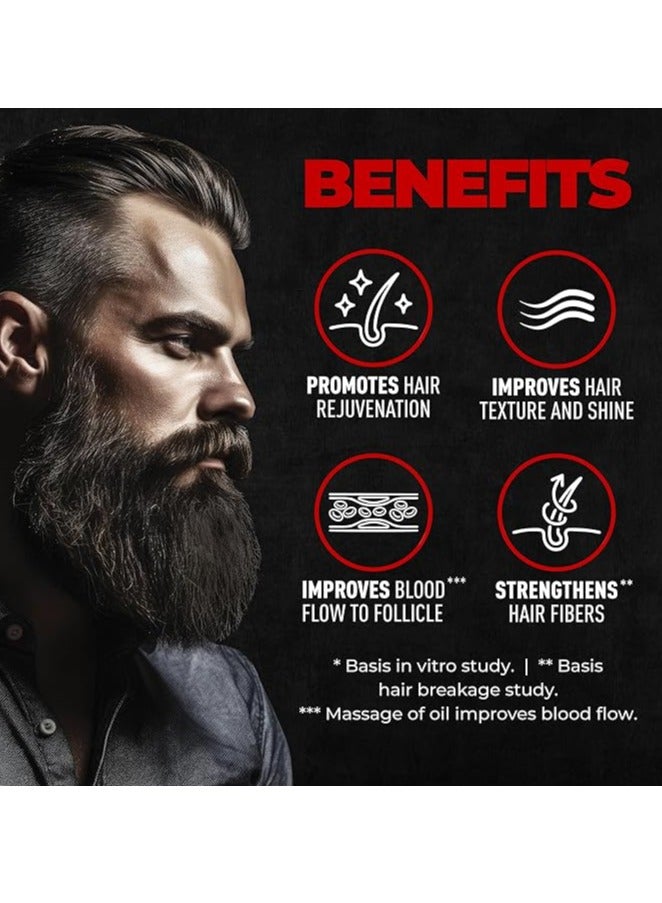 BEARDO Beardo Beard & Hair Growth Oil 50ml & Derma Roller For Hair Growth 0.5 mm| Dermaroller | For Thicker & Longer Beard | Uneven, Patchy & Fast Beard Growth | For Stronger & Fuller Beard Hair - Image 4