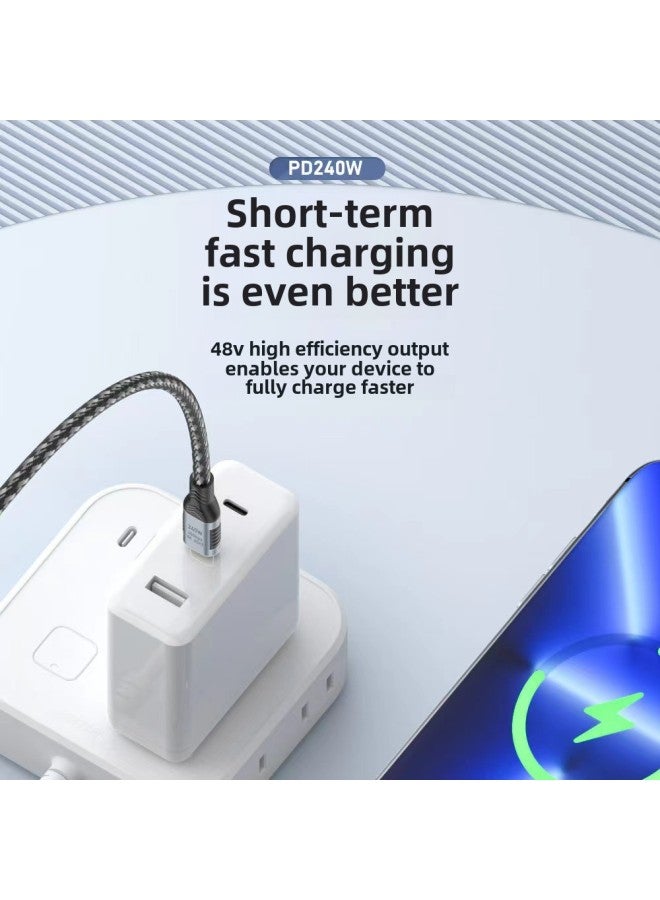 USB4 Data Cable 240W Fast Charging Cable 48V Compatible With Lightning 3 Full Function 8K60Hz Projection Screen Data Cable 40Gbps-Color:USB4/40Gbps 240W 1.5 M - Image 5