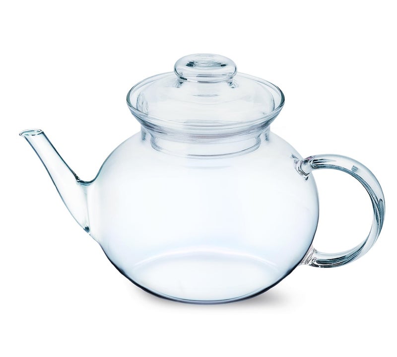 Simax Glassware 33 Ounce Glass Teapot  With Spout Microwave and Stovetop Safe Heat Cold and Thermal Shock Resistant Borosilicate Glass Makes a Stunning Presentation