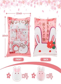 Civaner Cute Plush Pillow Kawaii Room Decor Throw Pillow Removable Stuffed Animal Toys Fluffy Cherry Bunnies Cats Kittens Dog Dinosaur Creative Gifts for Teens Girls Kids (Pink, Bunny)  - Image 1
