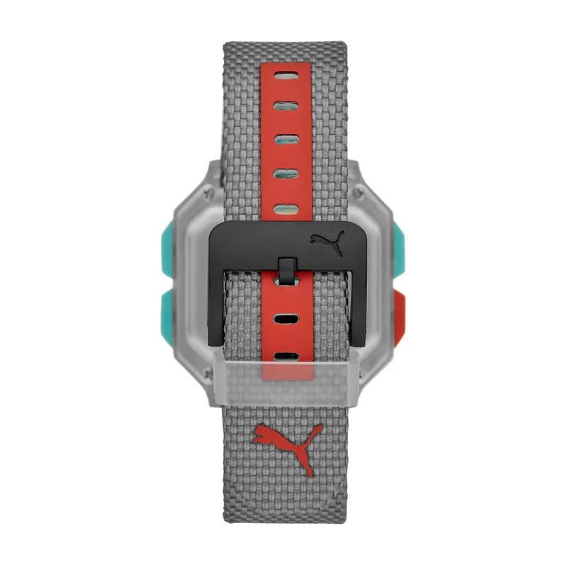 PUMA Women's Digital Quartz Watch With Silver Nylon Strap - 3 ATM - PU P5021