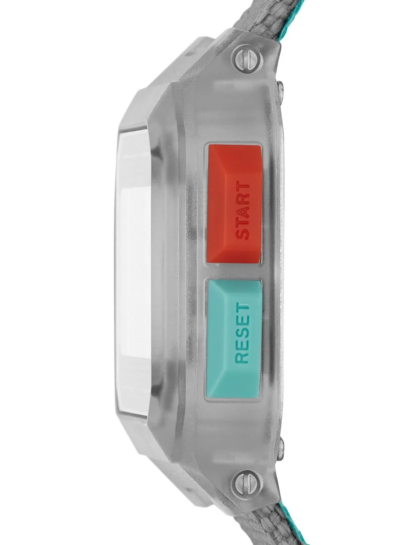 PUMA Women's Digital Quartz Watch With Silver Nylon Strap - 3 ATM - PU P5021