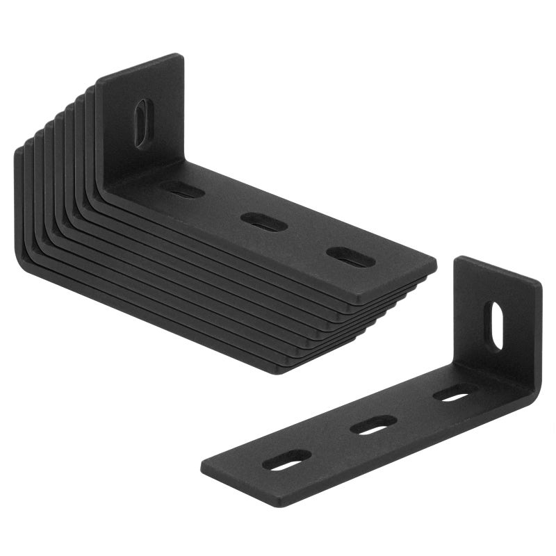 heneng 10 Pcs Heavy Duty L Shaped Angle Bracket, 4-5/8" x 1-1/2" x 1-5/8", Slotted Adjustable 90 Degree Corner Brace, 5/32" Thick - Image 5