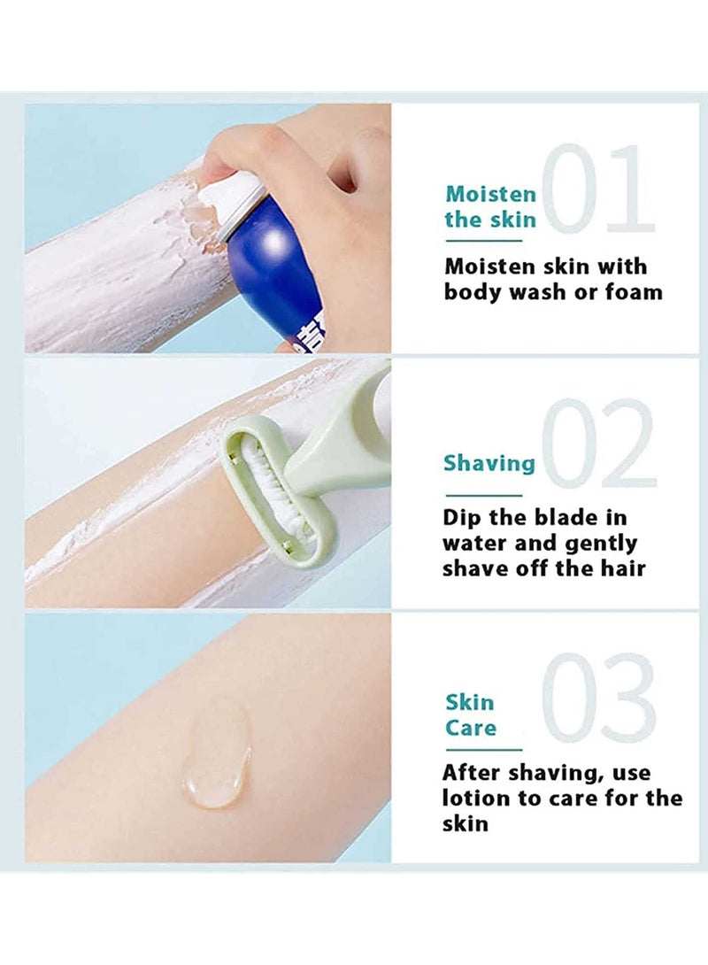 Zikra Depilation Knife, 2023 New Women Hair Removal Knife, Non-Sensing Skin-Friendly Armpit Hair Knife, Manual Shaver for Women (Set of 3) - Image 3