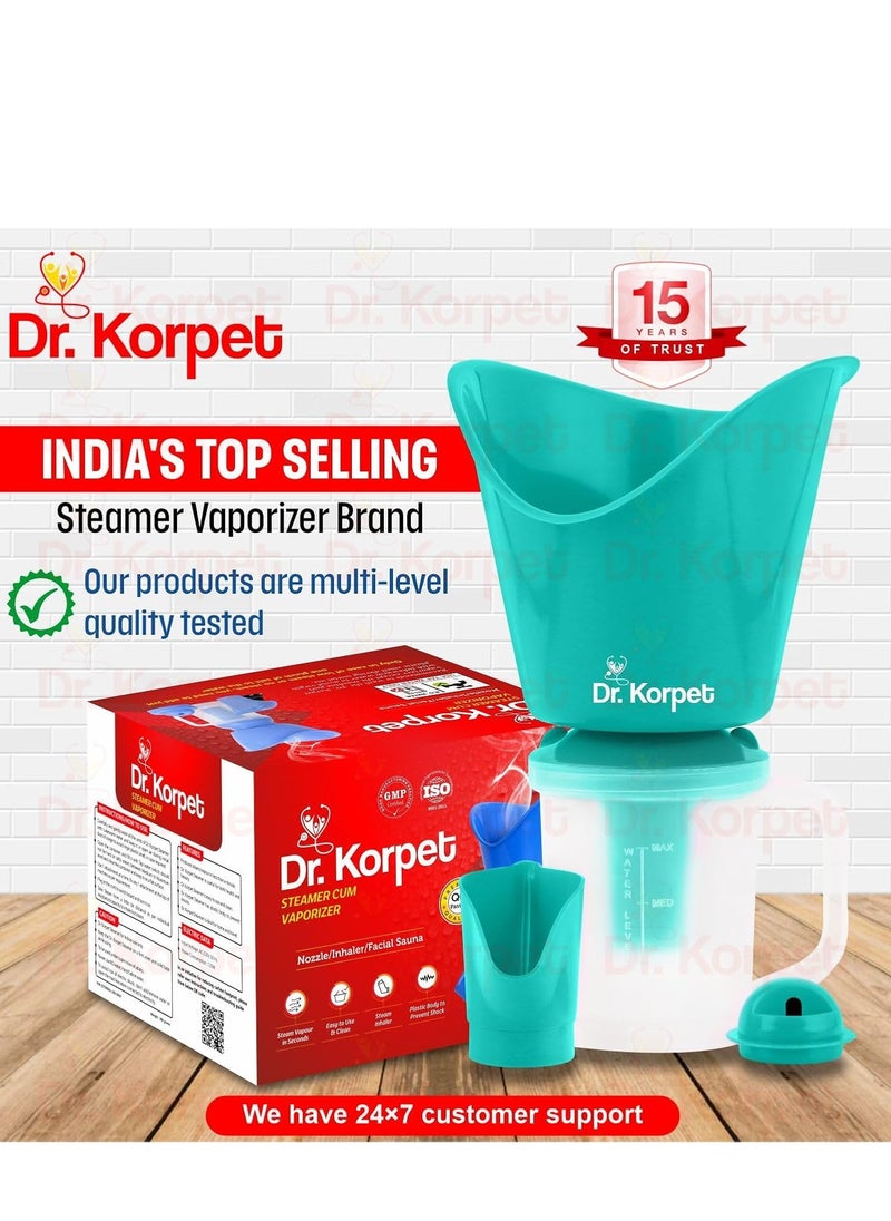 Dr. Korpet - Dr. Korpet 3 in 1 vaporizer steamer for cough,cold and facial, inhaler & steamer for cold and cough (Green) - Image 1