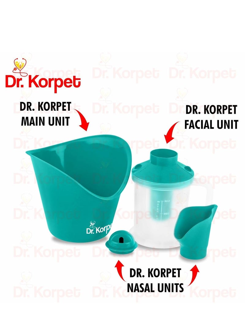 Dr. Korpet - Dr. Korpet 3 in 1 vaporizer steamer for cough,cold and facial, inhaler & steamer for cold and cough (Green) - Image 1