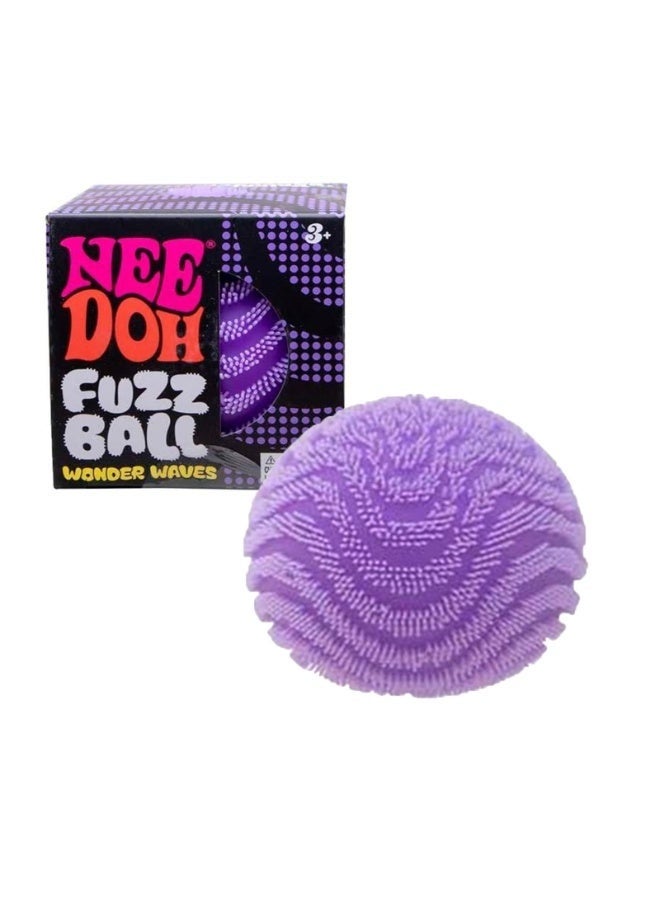 NEE DOH Fuzz Ball Wonder Waves - Sensory Stress Relief Squeeze Ball, Soft Spiky Fidget Toy for Anxiety, ADHD, Calming Down, Perfect for Kids u0026 Adults, 3+ - Image 1