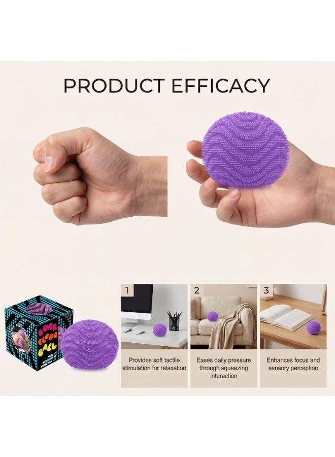 NEE DOH Fuzz Ball Wonder Waves - Sensory Stress Relief Squeeze Ball, Soft Spiky Fidget Toy for Anxiety, ADHD, Calming Down, Perfect for Kids u0026 Adults, 3+ - Image 4
