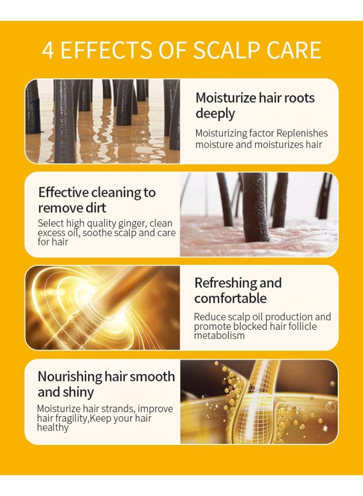 2Pcs Ginger Anti Hair Loss Hair Care Set Natural Shampoo & Conditioner for Daily Use Plus Scalp Energizing Serum for Enhanced Hair Health Suitable for All Hair Types.300ML - Image 5