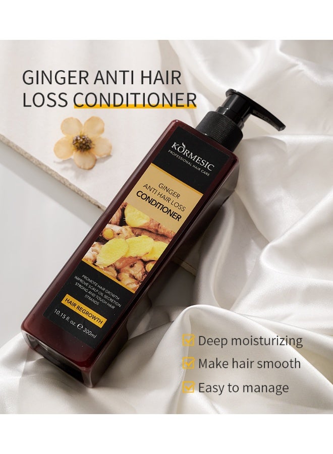2Pcs Ginger Anti Hair Loss Hair Care Set Natural Shampoo & Conditioner for Daily Use Plus Scalp Energizing Serum for Enhanced Hair Health Suitable for All Hair Types.300ML - Image 2