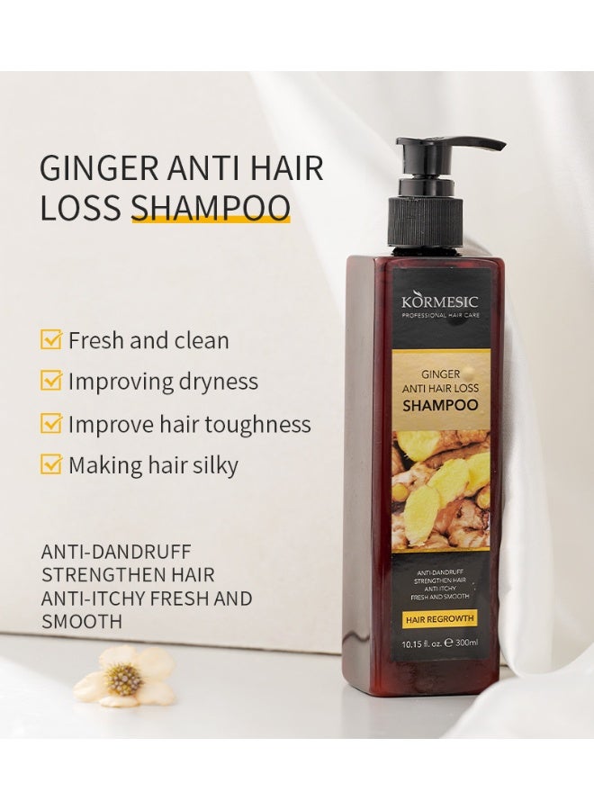 2Pcs Ginger Anti Hair Loss Hair Care Set Natural Shampoo & Conditioner for Daily Use Plus Scalp Energizing Serum for Enhanced Hair Health Suitable for All Hair Types.300ML - Image 3