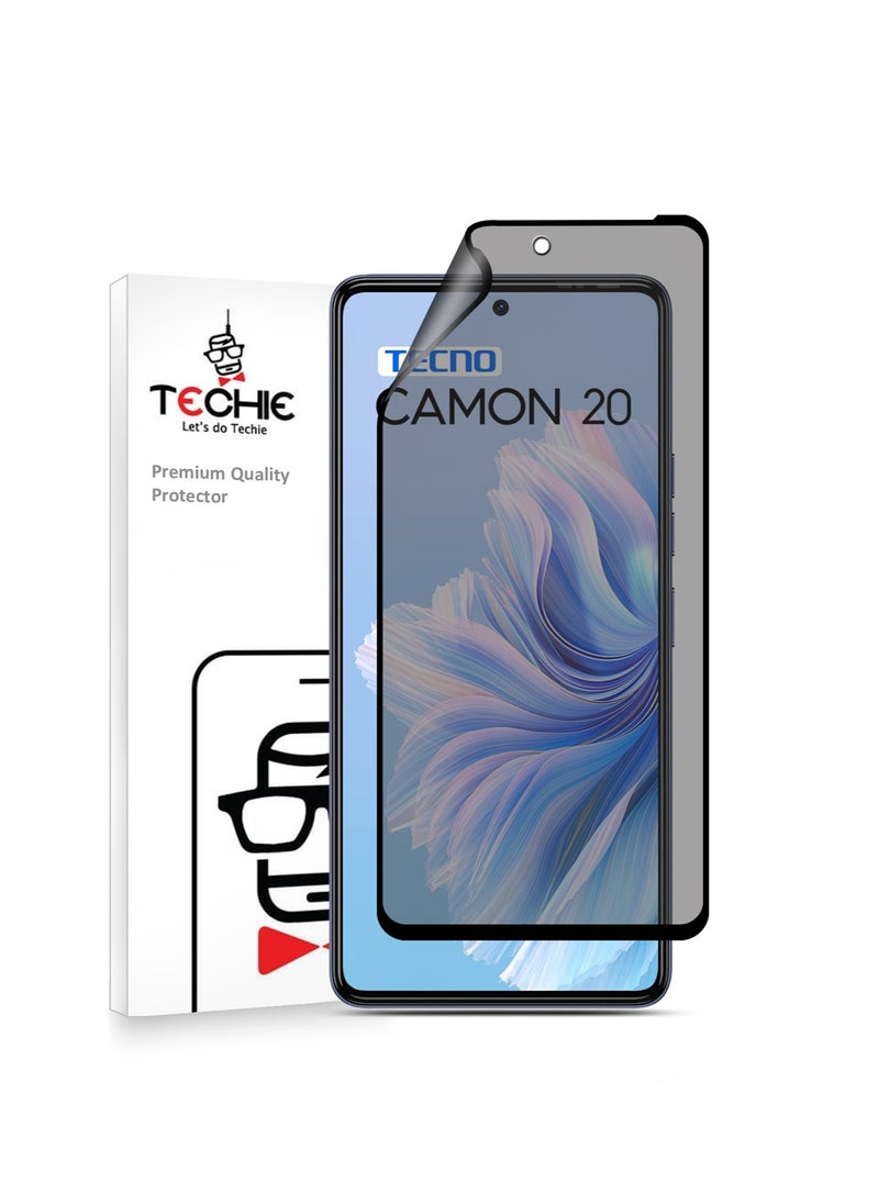 Techie Techie Full Cover Explosion-Proof Matte Ceramic Privacy Film Screen Protector for Tecno Camon 20 / Camon 20 Pro 5G  - Image 1