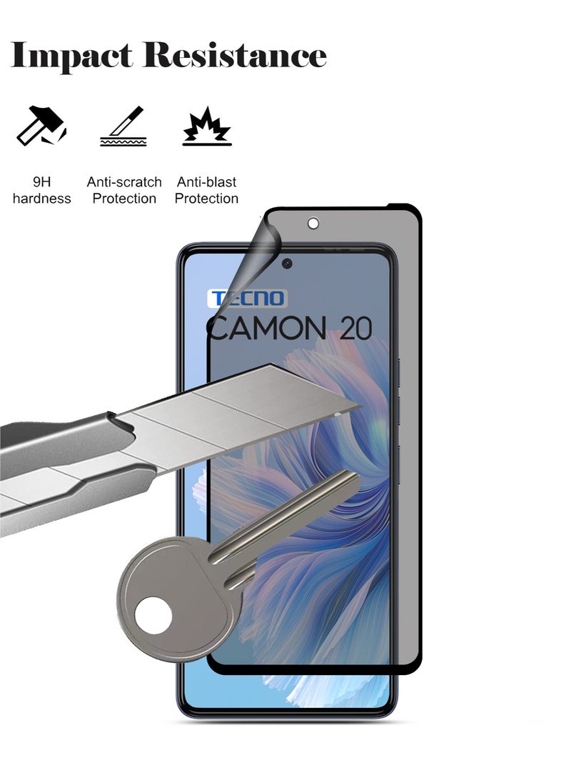 Techie Techie Full Cover Explosion-Proof Matte Ceramic Privacy Film Screen Protector for Tecno Camon 20 / Camon 20 Pro 5G  - Image 5