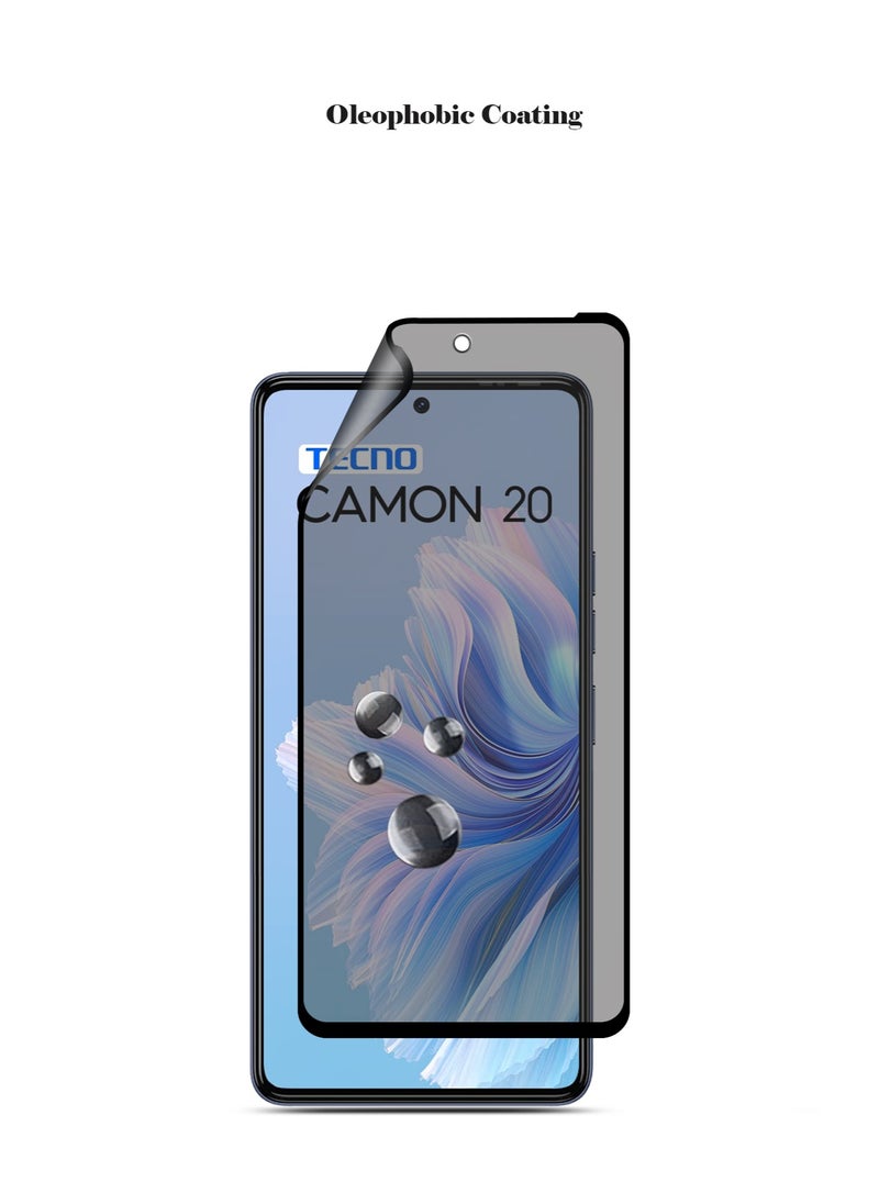 Techie Techie Full Cover Explosion-Proof Matte Ceramic Privacy Film Screen Protector for Tecno Camon 20 / Camon 20 Pro 5G  - Image 3