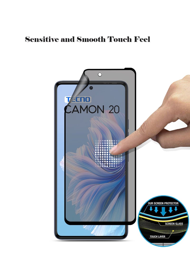 Techie Techie Full Cover Explosion-Proof Matte Ceramic Privacy Film Screen Protector for Tecno Camon 20 / Camon 20 Pro 5G  - Image 4