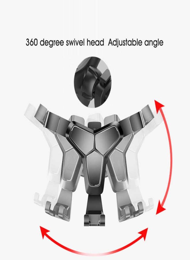 فيسكو حامل هاتف للسيارة من فيسكو Y2، يُثبّت على الزجاج الأمامي أو فتحة التهوية، مصنوع من سبائك الألومنيوم، يتميز بقوة تثبيت فائقة، متوافق مع هواتف هواوي برو 20/سامسونج/شاومي الذكية من 4 إلى 7 بوصات. - Image 3