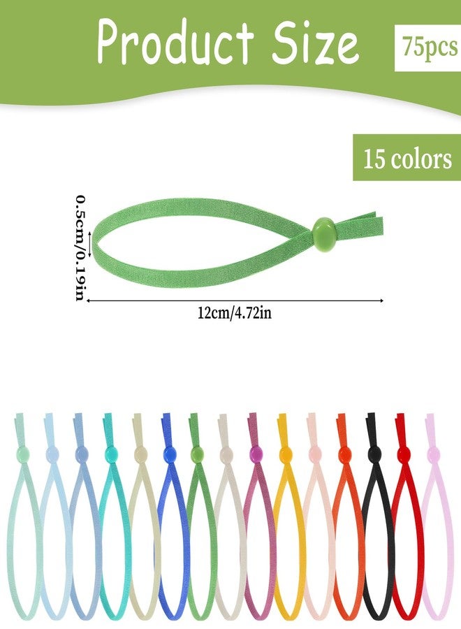 DOPENSPI 75PCS Stretchy Puppy Collars, Adjustable Identification Loops 15 Colors Whelping Identification Bands for Newborn Puppies Kittens Soft Colorful Whelp - Image 3