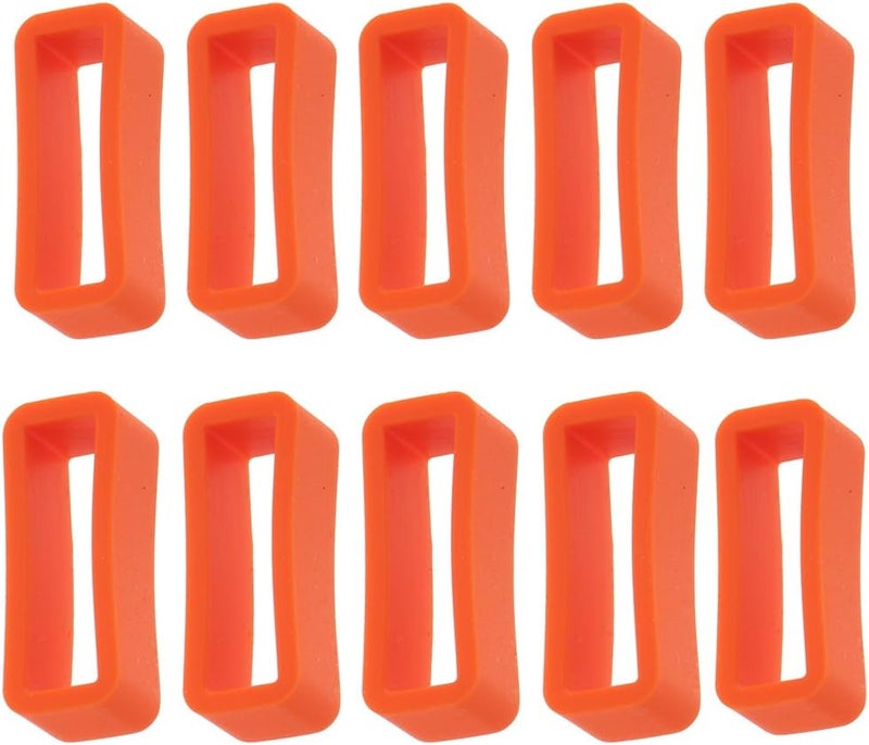 klarako10 Piece Multi Color to Pick Silicone Strap Band Watch Wristband Retainers Secure Loop Keepers 22mm - Image 5