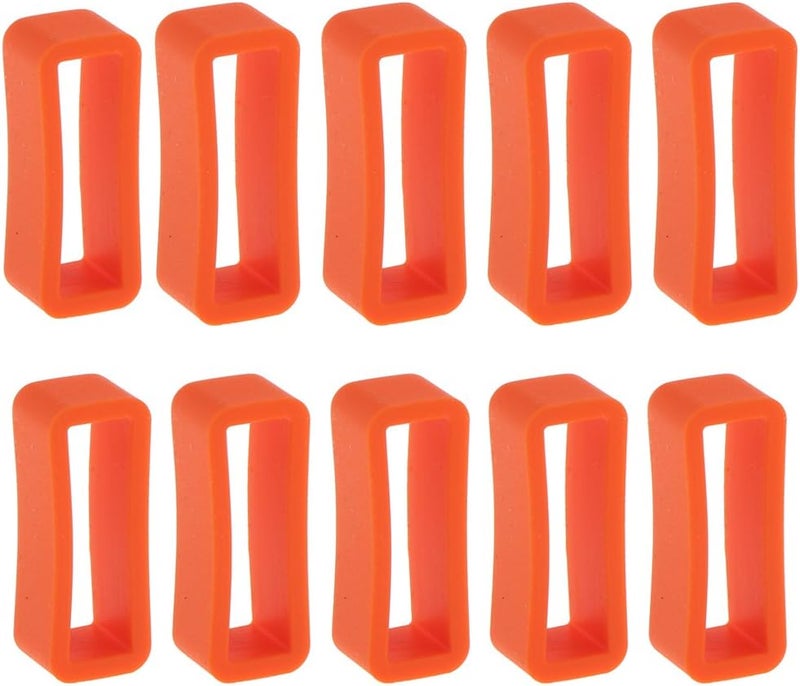 klarako10 Piece Multi Color to Pick Silicone Strap Band Watch Wristband Retainers Secure Loop Keepers 22mm - Image 3