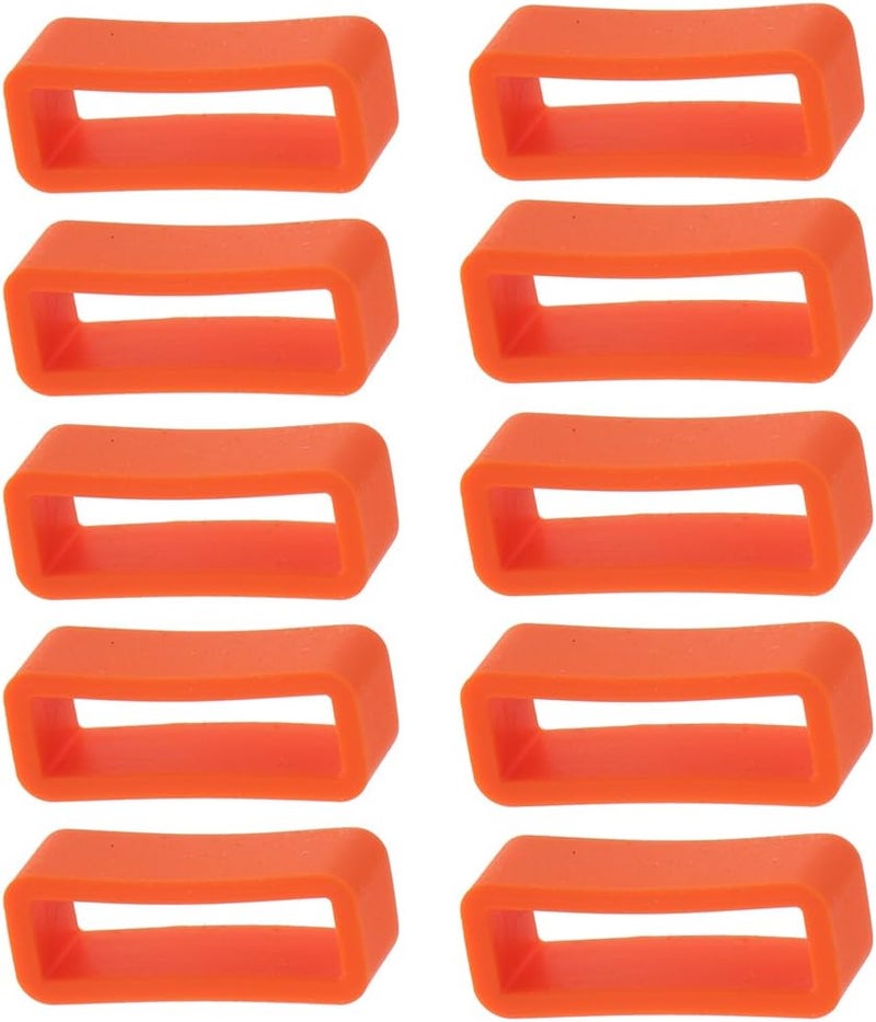 klarako10 Piece Multi Color to Pick Silicone Strap Band Watch Wristband Retainers Secure Loop Keepers 22mm - Image 1