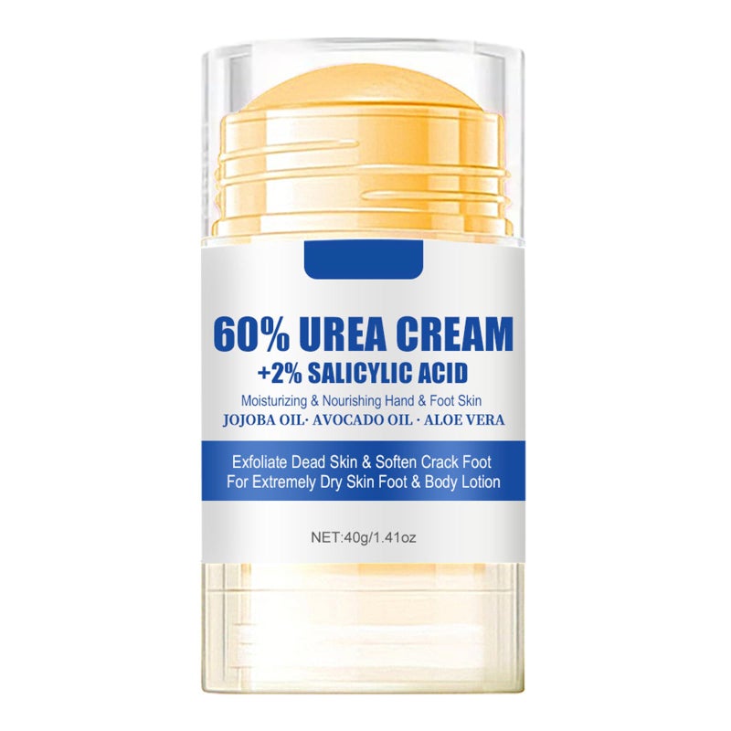 Grospe 60% Urea plus 2% Salicylic Acid Foot Cream Moisturizer for Dry Cracked Feet Knees Elbows Hands Hydrates &Nourish Foot Care for Softens Skin Exfoliates Dead Skin Smoothing Skin Women and Men 1.41oz - Image 1