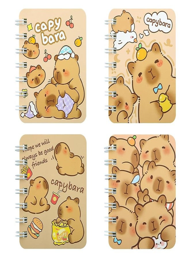 OFIFO® A7 Pocket Notebook Set of 4, 5.62 x 4.13 inch Mini Notepad, Cute Spiral Journal for School, Office, Travel, Writing, Gift for Kids & Adults - Image 1